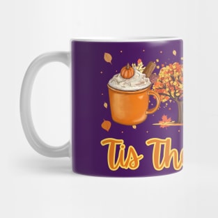 Tis The Season, Fall Tree, Football, Pumpkin, Coffee Design Mug